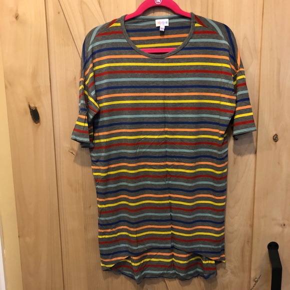 LULAROE Irma Stripe Tee Shirt Size XXS - Picture 2 of 8